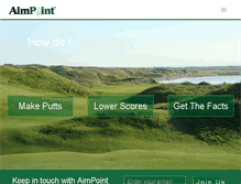 Tablet Screenshot of aimpointgolf.com